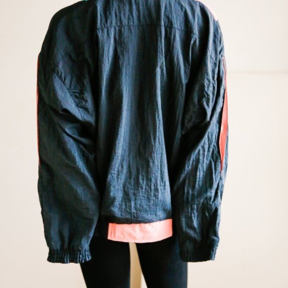 Vintage 80s 90sUnique Puma Teal Peach Zip Jacket - Picture 6 of 10